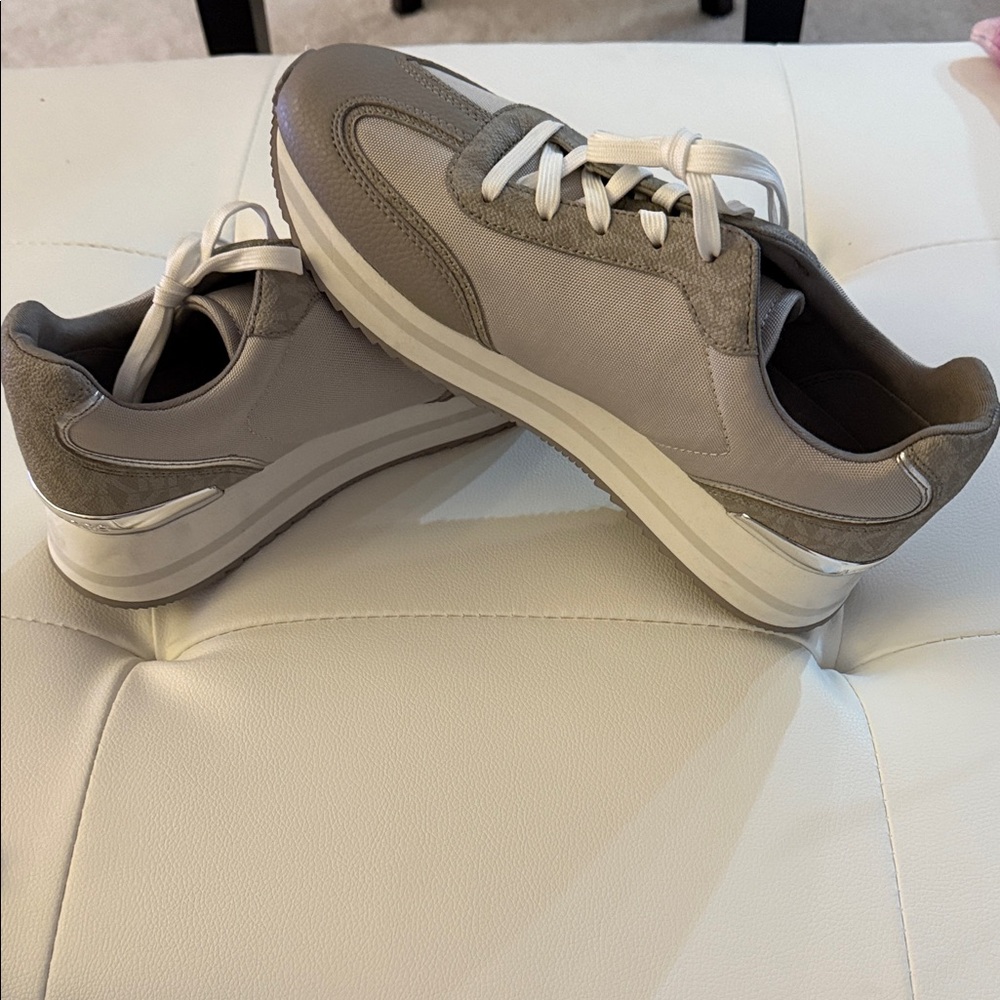 MICHAEL Michael Kors Gray and White Women's Sneakers